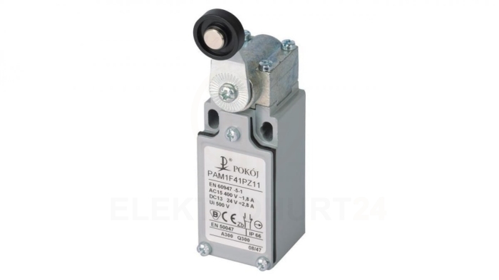 Wyłącznik krańcowy 1R 1Z migowy metal dźwignia z rolką z tworzywa Ø18 PAM1F41PZ11 A37-4670