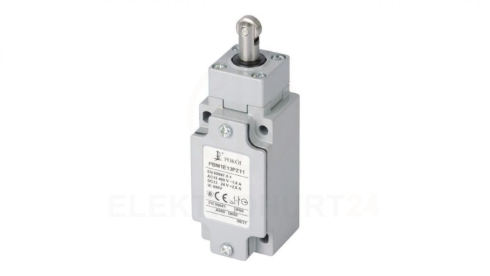 Wyłącznik krańcowy 1R 1Z migowy metal popychacz stalowy z rolką stalową Ø12 PBM1E13PZ11 A37-3400