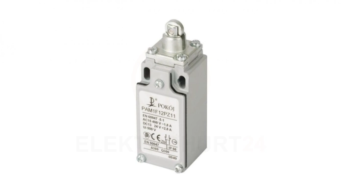 Wyłącznik krańcowy 2R migowy metal popychacz stalowy z rolką stalową Ø10,5 PAM1F12PZ02 A37-4661