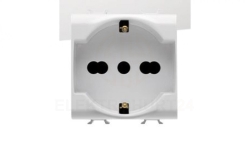 Gniazdo pojedyncze z/u 16A 2 moduły białe standard francuski ELIT00815 /opak. 6/