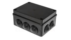 Puszka hermetyczna S-BOX 150x110x70, 6 dławików, odporna na UV, czarna, IP65 /S-BOX 306C/