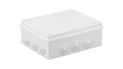 Puszka hermetyczna S-BOX 240x190x90, 12 dławików, biała, IP65 /S-BOX 506B/