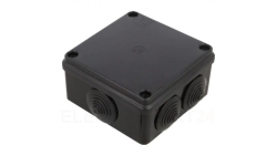 Puszka hermetyczna S-BOX 100x100x50, 6 dławików, odporna na UV, czarna, IP65 /S-BOX 106C/