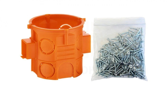 Puszka podtynkowa 60mm głęboka z wkrętami (w woreczku) pomarańczowa S60DFWw 33079008 /110szt./