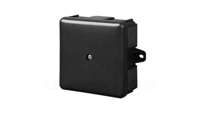 Puszka hermetyczna n/t 86x86x39mm pusta IP55 czarna 0226-19