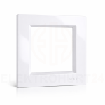 Simon10 ramka pojedyncza biały połysk CR1_11 Elektromedia.png