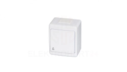 BETA Wyłącznik pojedynczy chwilowy-dzwonek IP44 biały D.3110WD