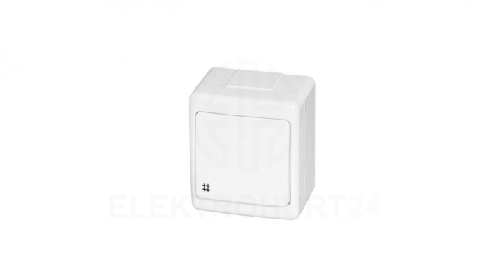 Wyłącznik hermetyczny BETA pojedynczy, krzyżowy, biały, IP44 /D.3110WK/