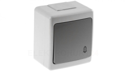 BETA Wyłącznik hermetyczny pojedynczy, dzwonkowy, szary, IP44 /D.3610WD/