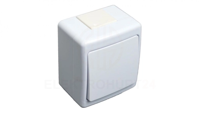 Wyłącznik hermetyczny BETA pojedynczy, jednobiegunowy, biały, IP44 /D.3110W/