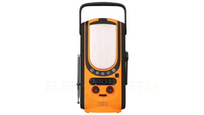 EXTRALINK RADIO AWARYJNE SOLARNE Z KORBKĄ DYNAMO POWERBANK 6000MAH Z LATARKĄ SOS EX.31254