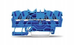 Wago złączka 4-przewodowa 2,5mm2 przelot na szynę niebieska 2002-1404 1szt