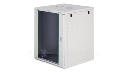 Szafa sieciowa wisząca Dynamic 19 16U rack 600x600, drzwi szyba, szary, niezłożona, 60kg DN-37114