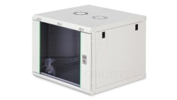 Szafa sieciowa wisząca Dynamic 19 9U rack 600x600, drzwi szyba, szary, niezłożona, 60kg DN-37106