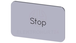 Etykieta samoprzylepna 17.5x27mm srebrna inskrypcja /Stop/ SIRIUS ACT 3SU1900-0AD81-0DS0