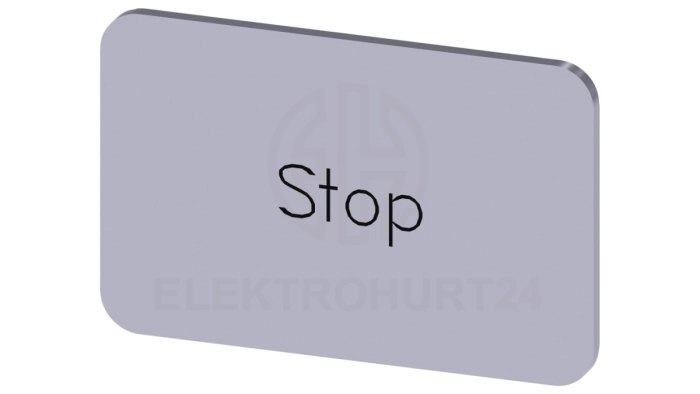 Etykieta samoprzylepna 17.5x27mm srebrna inskrypcja /Stop/ SIRIUS ACT 3SU1900-0AD81-0DS0