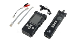 Zaawansowany tester kabli sieciowych z funkcjami PoE, śledzenia, pomiaru długości i testowania ciągłości z wyświetlaczem ALANTEC