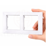 Simon 10 ramka podwójna, ramka 2-krotna biała CR2/11