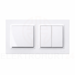 Simon10 zestaw ramka podwójna łącznik pojedynczy biały włącznik światła podtynkowy CW1C-01-11.png