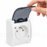 Koala gniazdo hermetyczne pojedyncze IP44 natynkowe