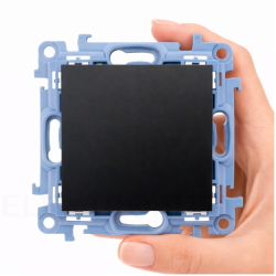 Simon 10 Łącznik uniwersalny schodowy bez piktogramu -moduł 10AX Czarny Mat