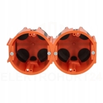 Puszka podtynkowa ProDuo, głęboka 60mm, fi68, łączeniowa, z wkrętami, wiatroszczelna, pomarańczowa, IP30 /A.0091/.jpeg