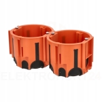 Puszka podtynkowa ProDuo, głęboka 60mm, fi68, łączeniowa, z wkrętami, wiatroszczelna, pomarańczowa, IP30 /A.0091/.jpeg