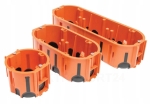 Puszka podtynkowa ProDuo, głęboka 60mm, fi68, łączeniowa, z wkrętami, wiatroszczelna, pomarańczowa, IP30 /A.0091/.jpeg