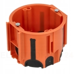 Puszka podtynkowa ProDuo, głęboka 60mm, fi68, łączeniowa, z wkrętami, wiatroszczelna, pomarańczowa, IP30 /A.0091/jpeg