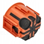 Puszka podtynkowa ProDuo, głęboka 60mm, fi68, łączeniowa, z wkrętami, wiatroszczelna, pomarańczowa, IP30 /A.0091/.jpeg