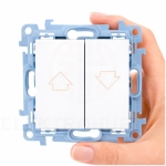 Simon 10 przycisk żaluzjowy roletowy biały