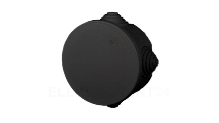 FAST-BOX Puszka hermetyczna n/t okrągła 65x35mm IP55 czarna 0240-09