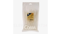 Opaska kablowa otwierana wielokrotnie biała 150x7.6 COBRA /100szt./ 962101