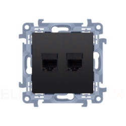 Gniazdo komputerowe podwójne RJ45 kategoria 6 ekra