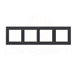 Ramka 4-krotna - uniwersalna poziom i pion; czarny