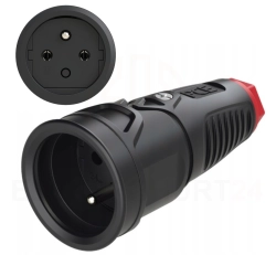 Gniazdo przenośne gumowe IP20 TAURUS2