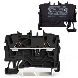 WAGO ZŁĄCZKA SZYNOWA 2-PRZEWODOWA 2,5mm2 Czarna /na sztuki/