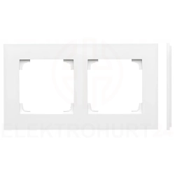 Simon 55 RAMKA PODWÓJNA LINE BIAŁY MAT TR2/111