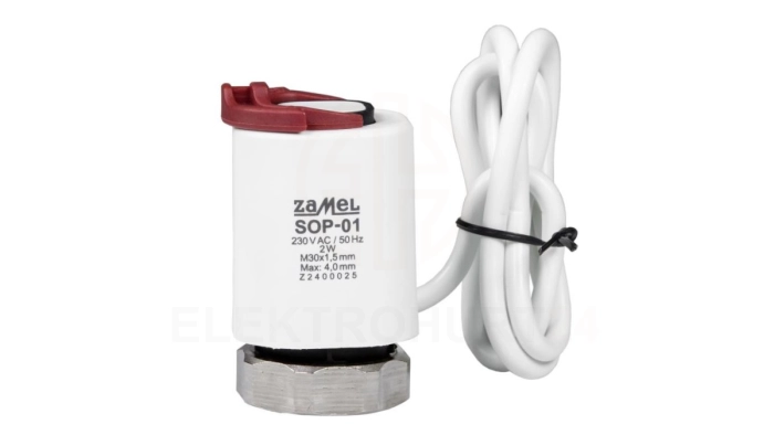 SIŁOWNIK TERMOELEKTRYCZNY M30X1,5 NC, 230V AC TYP: SOP-01