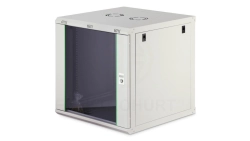 Szafa sieciowa wisząca Dynamic 19 12U rack 600x600, drzwi szyba, szary, niezłożona, 60kg DN-37110