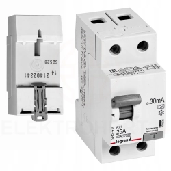 Legrand Wyłącznik Różnicowoprądowy 2P 25A 30mA RX3, 402036
