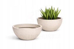 Doniczka dekoracyjna MOLIO Bowl 60 cm piaskowa nowoczesna donica