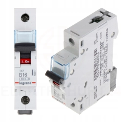 Legrand TX3 wyłącznik nadprądowy 1P B16A S301
