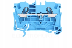 WAGO 2004-1204 Złączka szynowa 2-przewodowa 4mm2 niebieska 600V IP20 32A