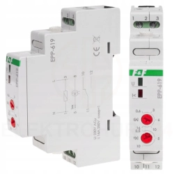F&F Przekaźnik prądowy EPP-619 z kanałem przelotowym 1P 16A 230V IP20 DIN