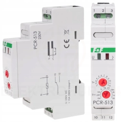 F&F Przekaźnik Czasowy PCR-513 Opóźnione Załączenie 10A 230V IP20