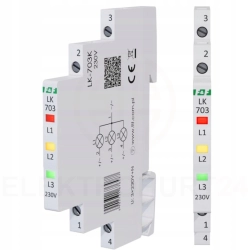 F&F Lampka kontrolna 3x LED zielony, czerwony, żółty SLIM LK-703K