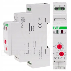 F&F przekaźnik czasowy awersyjny na szynę DIN TH-35 10A 230V PCA-512