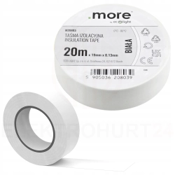 Taśma izolacyjna 19mm x 0,13mm BIAŁA 20m 1szt.