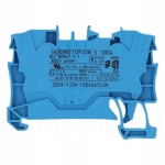 WAGO 2004-1204 Złączka szynowa 2-przewodowa 4mm2 niebieska 600V IP20 32A